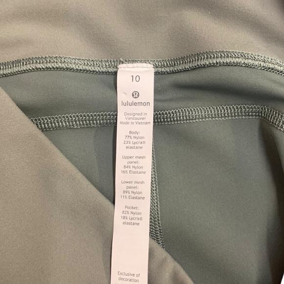 Lululemon Bootcamp Ready Tight 25" Green Sage SZ 10 - Picture 5 of 8
